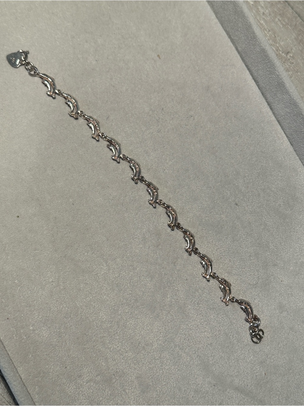 925 Silver Dolphin Link Bracelet